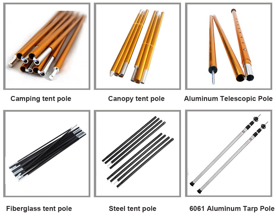 7001 7075 T6 anodized aluminum telescopic tube telescoping aluminum tent poles