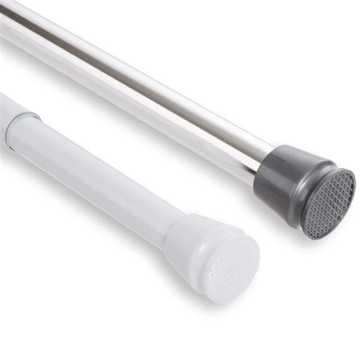 Tiang Rod Tirai Mandi Ketegangan Boleh Diselaraskan Rust Polished Chrome